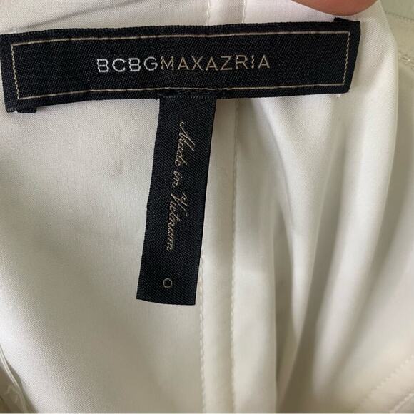 BCBGMAXAZRIA silk amber‎ column strapless maxi dress size 0 wedding guest - Picture 5 of 7